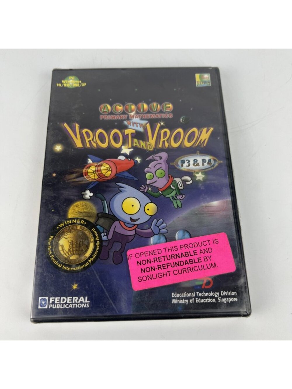 Vroot and Vroom Active Mathematics P3 & P4 PC CD-ROM Game New Sealed 1999
